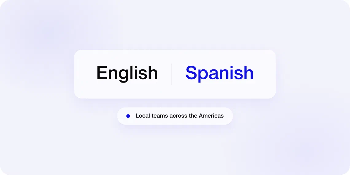 Local teams in English and Spanish