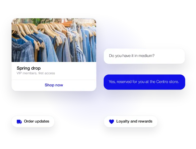 Retail campaign and two-way chat